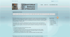 Desktop Screenshot of dictionaryofeducation.co.uk