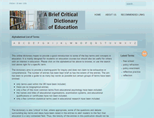 Tablet Screenshot of dictionaryofeducation.co.uk